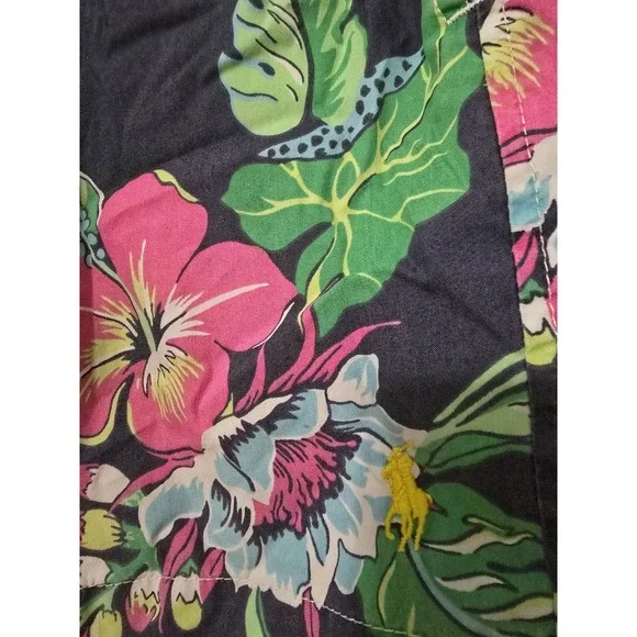 Men's Vintage Polo Ralph Lauren Multicolor Tropical Shorts size M - Picture 3 of 5